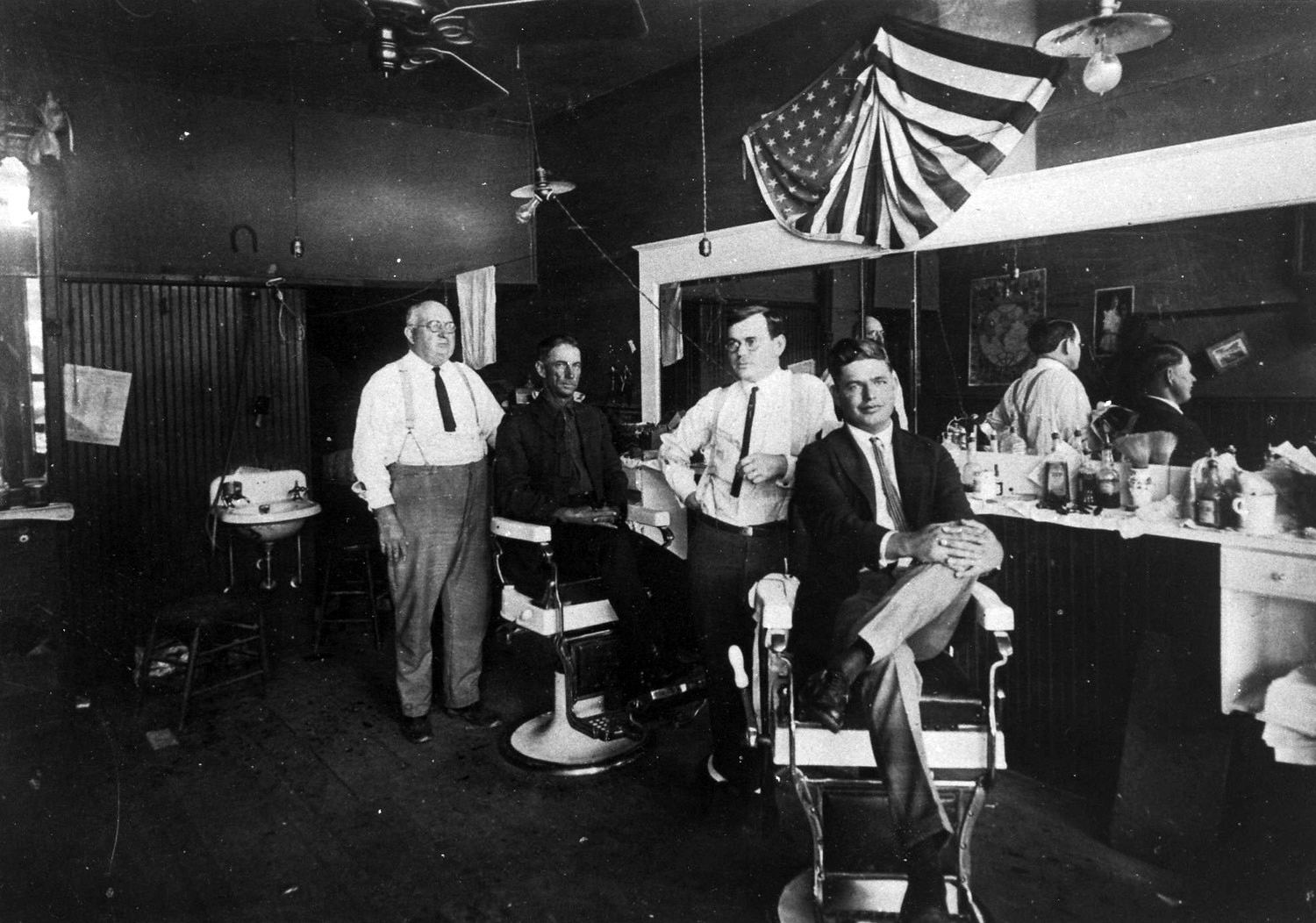 Vintage barbershop chairs